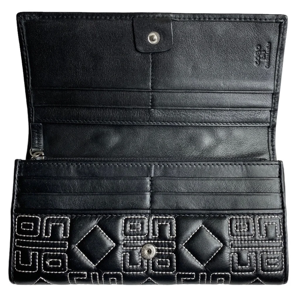 COBO BLU Black Leather Wallet